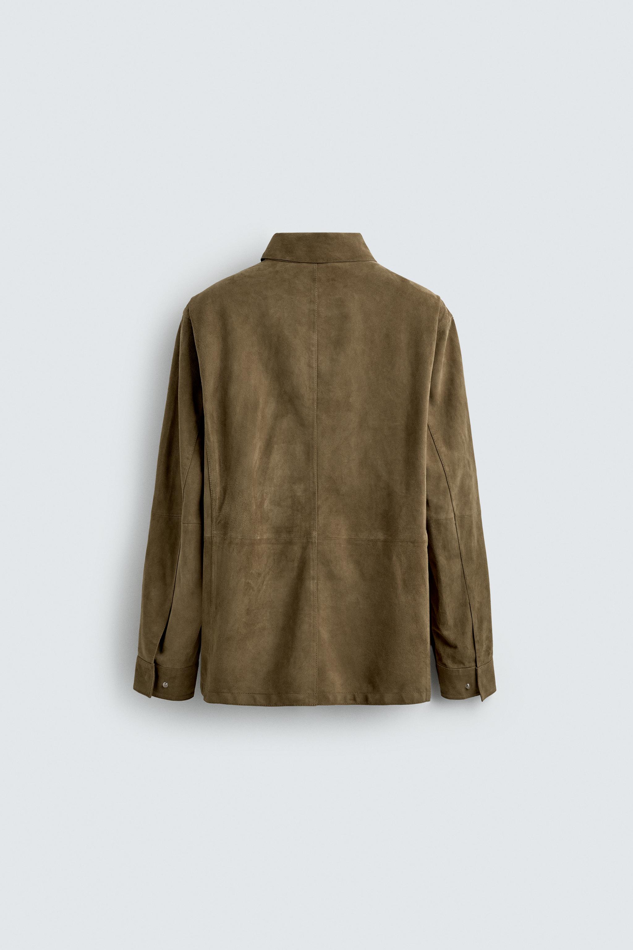 REGULAR FIT SUEDE LEATHER OVERSHIRT